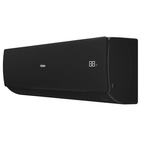 Zwarte Haier Serene binnenunit schuin van voren